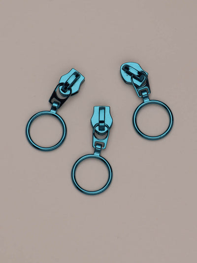 J&J Zipper Ring blau