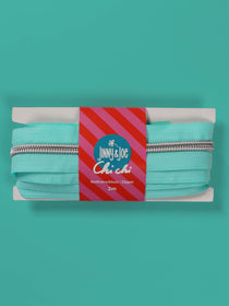 J&J Reißverschluss metallisiert silber aqua