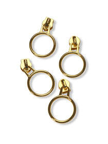 J&J Zipper #5 Metall Ring gold