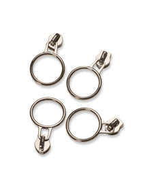J&J Zipper #5 Metall Ring silber