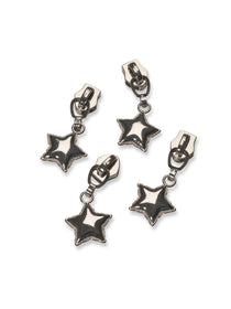 J&J Zipper #5 Metall Star Balloon silber