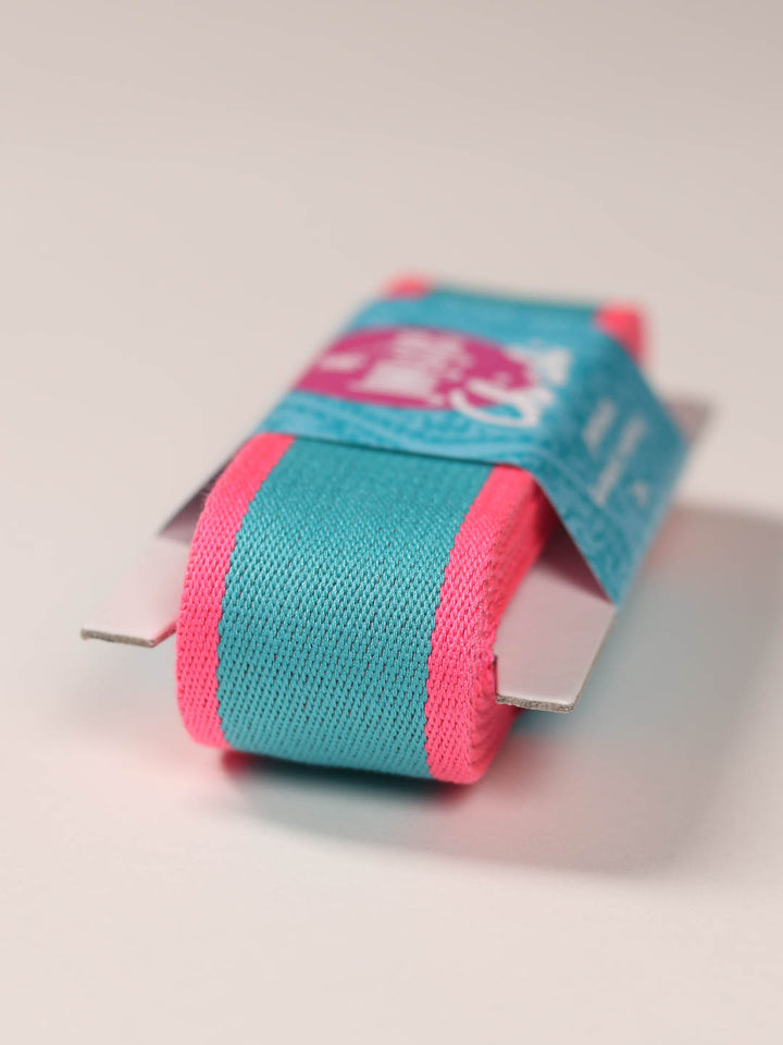 J&amp;J Gurtband Premium 38mm Doubleface neon pink blau