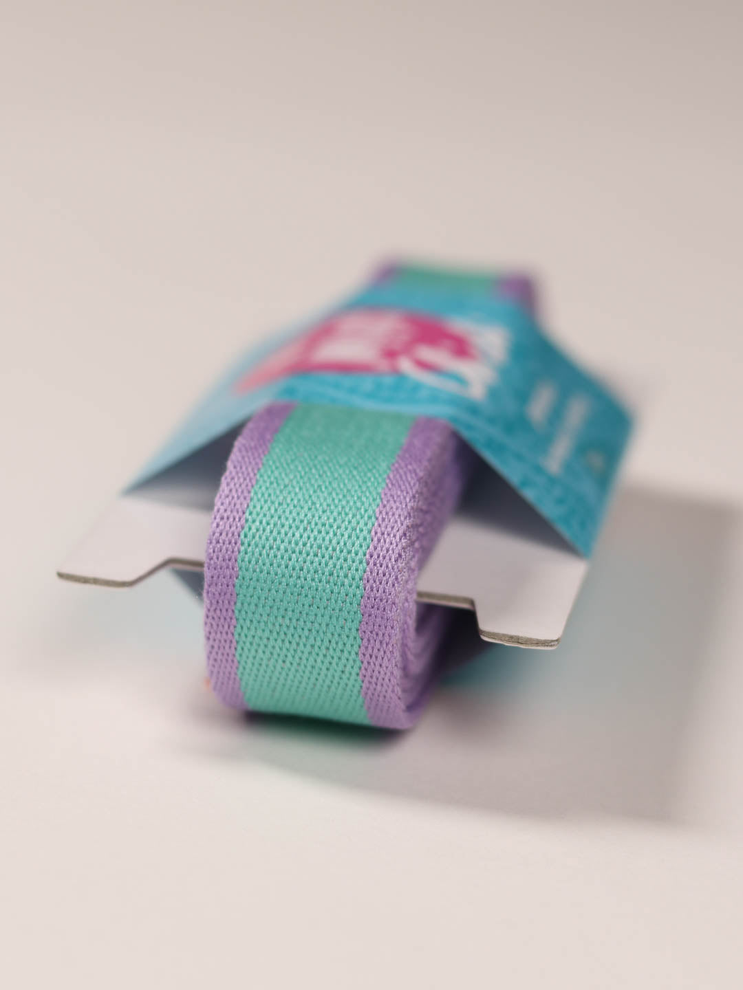 J&amp;J Gurtband Premium 25mm Doubleface lilac neon orange