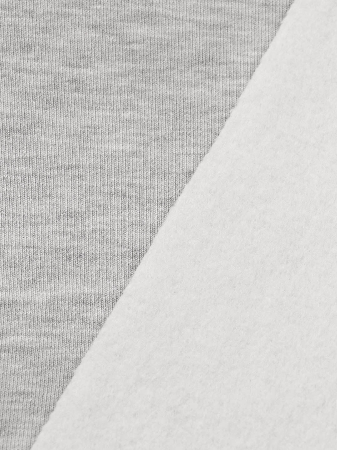 J&amp;J Kuschelsweat uni grau melange extrabreit