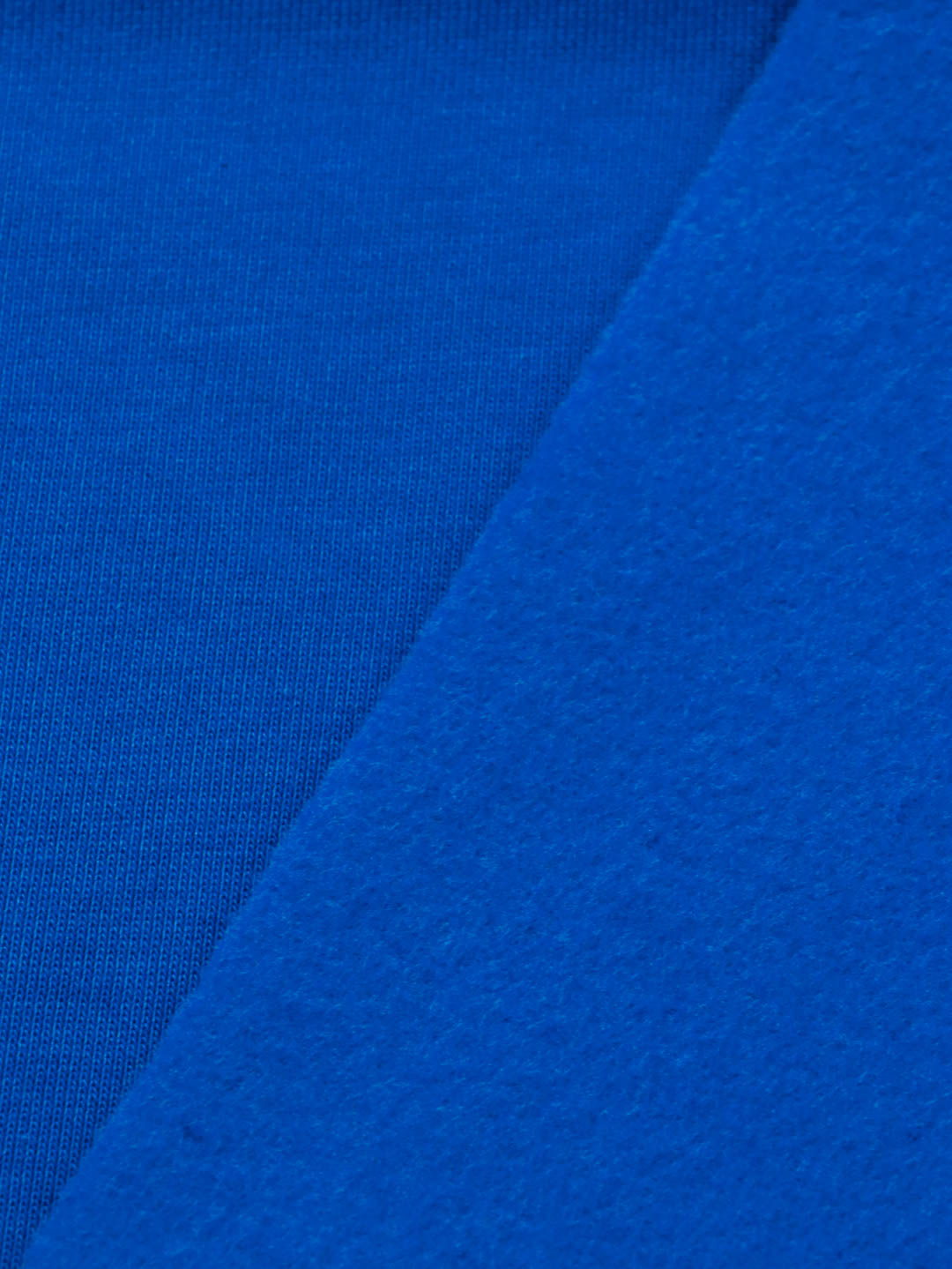 J&J Kuschelsweat uni blau extrabreit