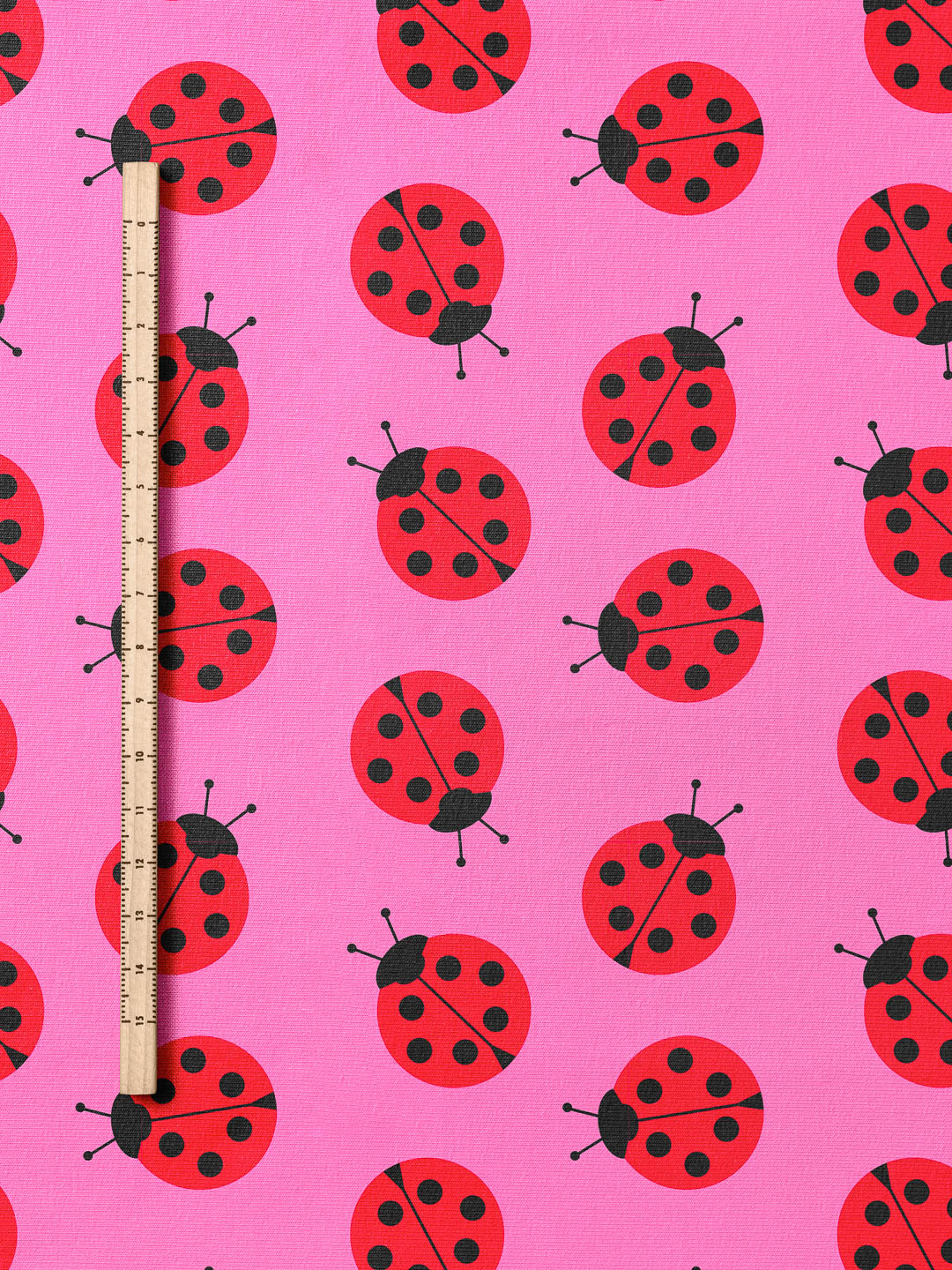 J&amp;J Jersey Ladybug pink