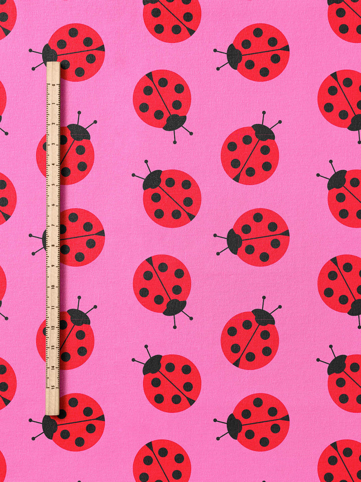 J&amp;J Jersey Ladybug pink
