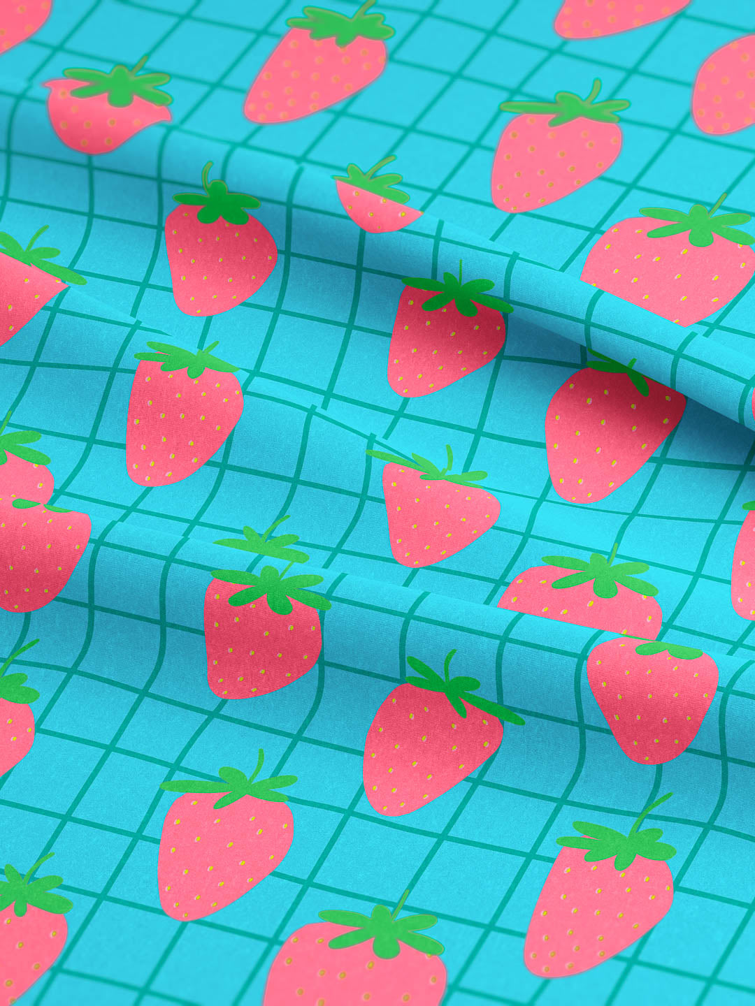 J&J Bio Jersey Yummy Grid helltürkis