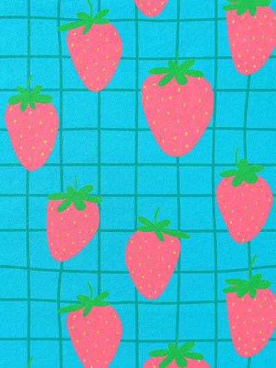 J&J Bio Jersey Yummy Grid helltürkis