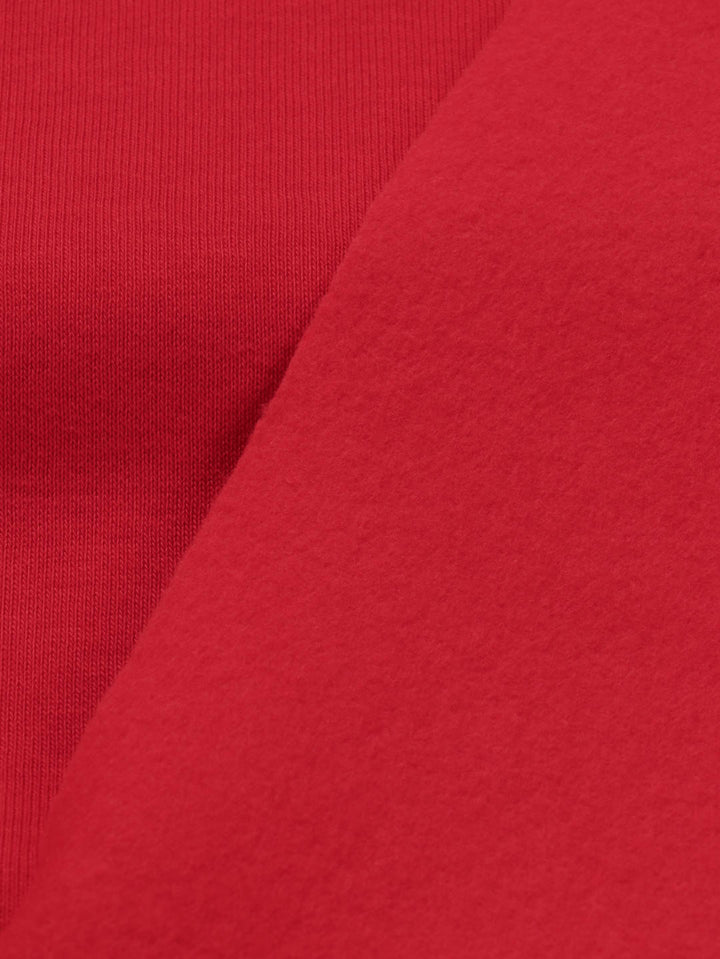J&amp;J Kuschelsweat uni rot extrabreit