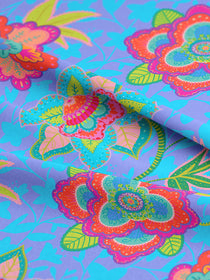 J&J Bio Jersey Fabulous Flowers blueberry