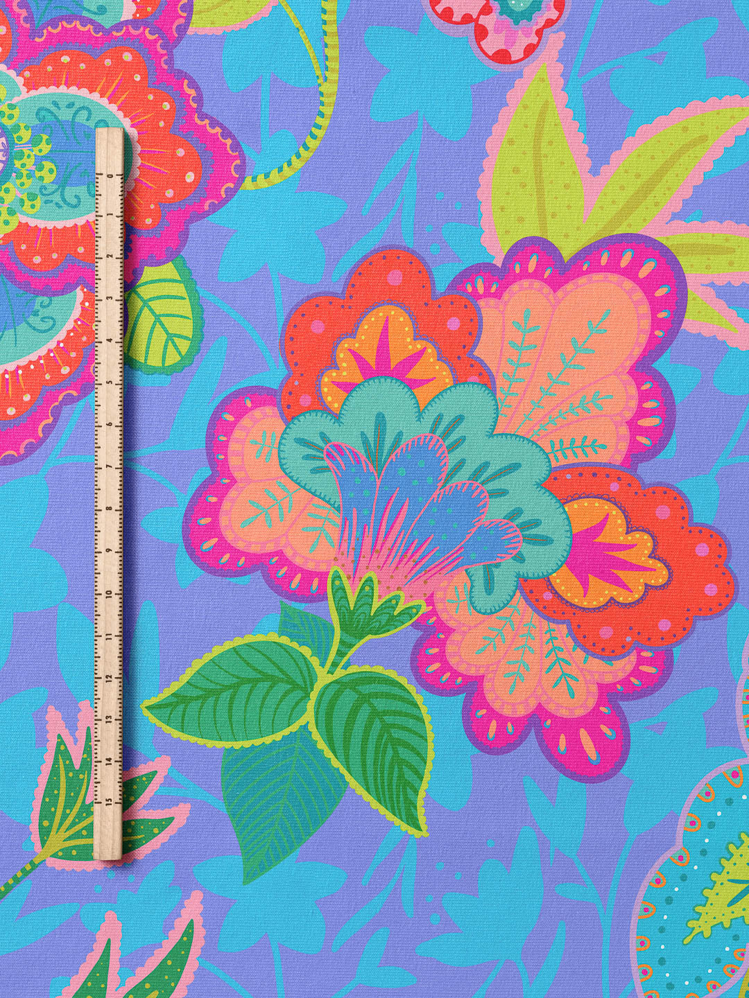 J&J Bio Jersey Fabulous Flowers blueberry