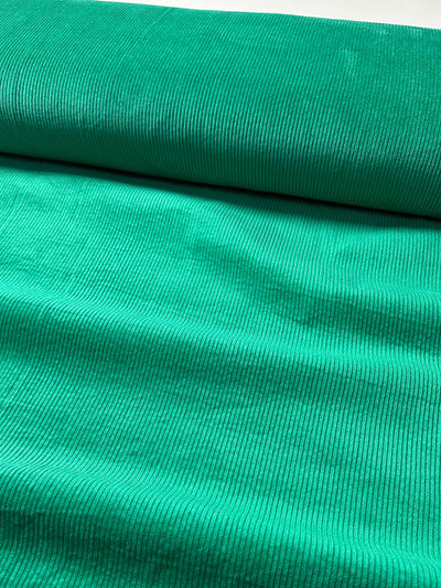 J&J Cord Uni 6W Stretch grün