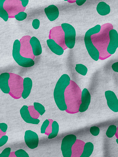 French Terry Leo Excentric melange  grün