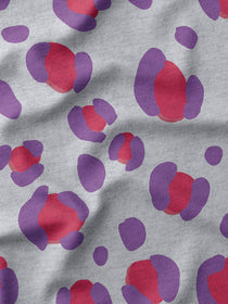 French Terry Leo Excentric melange  lilac