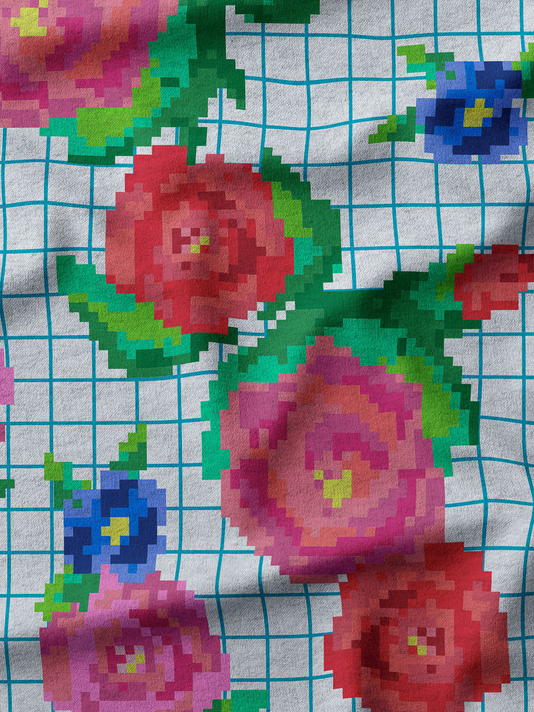 French Terry Sally go round the roses melange