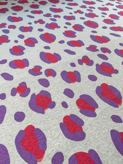 French Terry Leo Excentric melange lilac extrabreit