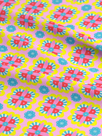 J&J Jersey Tante Gusta small hellrosa gelb extrabreit