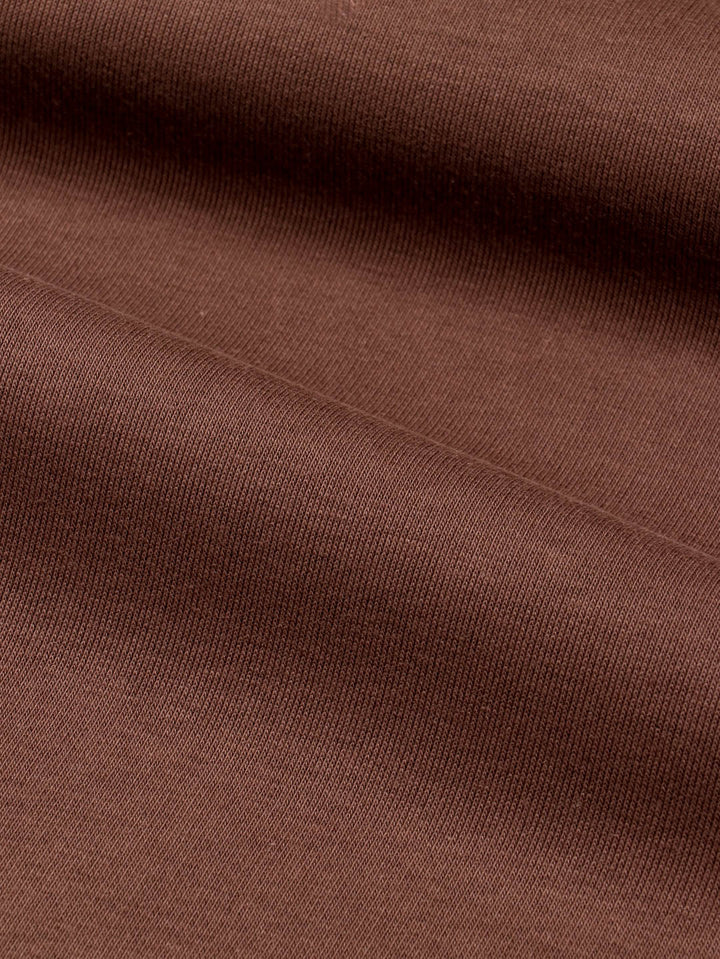 J&amp;J Kuschelsweat uni dark chocolate extrabreit