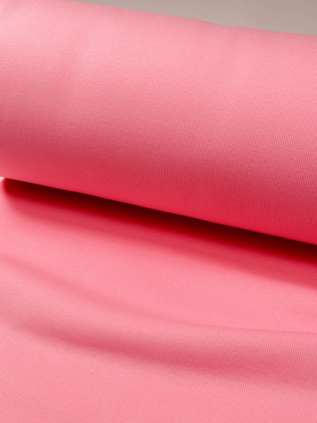 J&J Rippjersey uni | Bündchen rose extrabreit