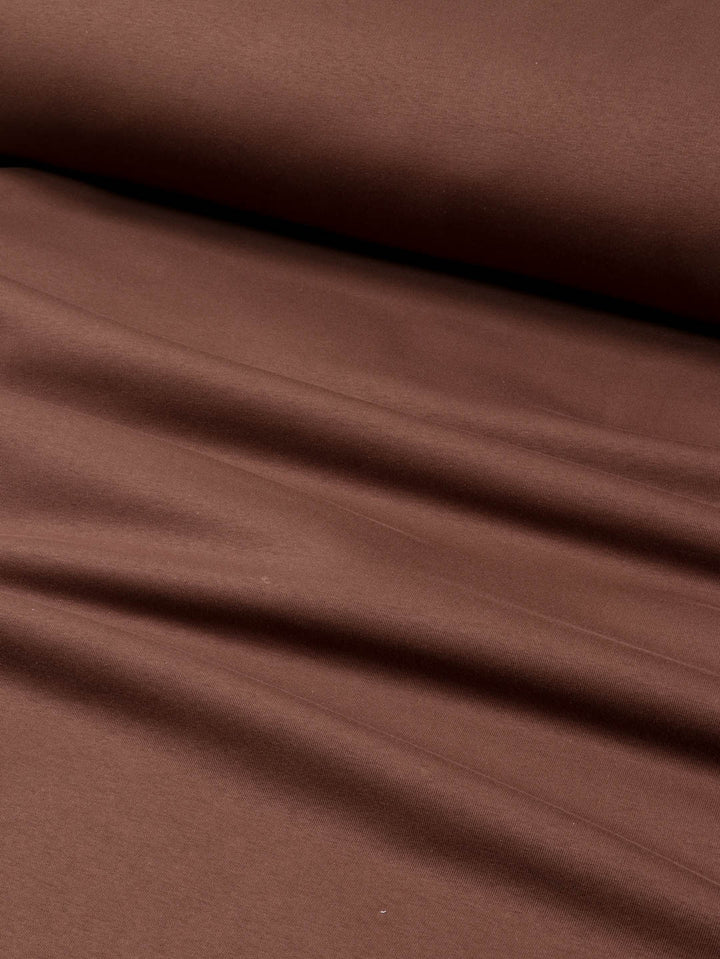 J&amp;J Kuschelsweat uni dark chocolate extrabreit