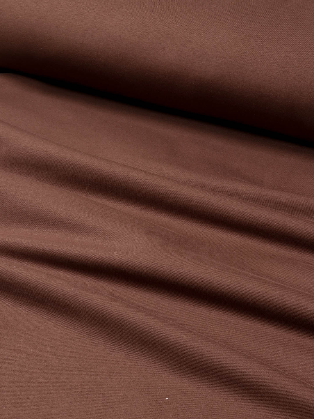 J&J Kuschelsweat uni dark chocolate extrabreit