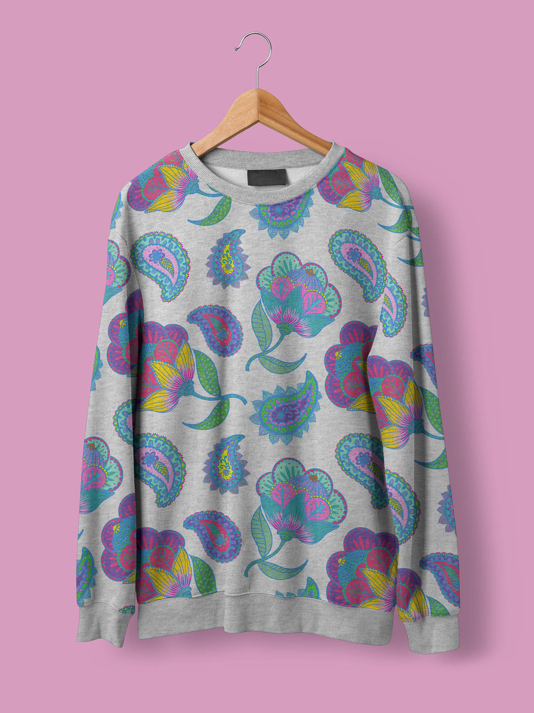 J&J French Terry Bundle Oh So Boho grau melange