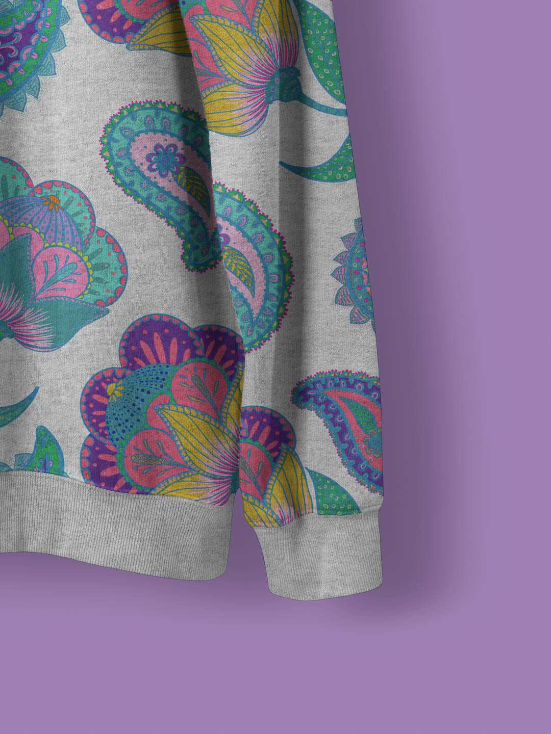 J&J French Terry Bundle Oh So Boho grau melange