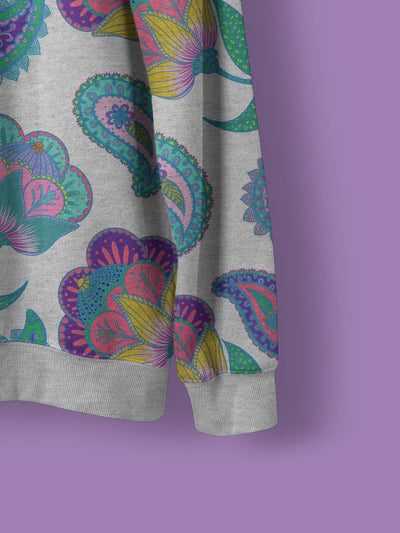 J&J French Terry Bundle Oh So Boho grau melange