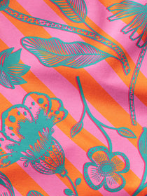 J&J Bio Kuschelsweat Big Bouquet pink orange