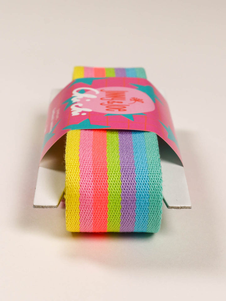J&amp;J Gurtband Premium 38mm pastel Rainbow