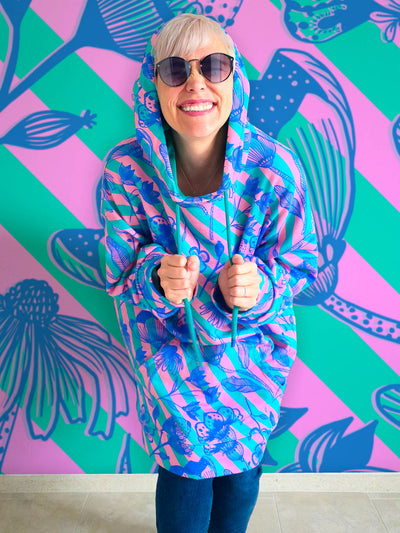 J&J Bio Kuschelsweat Big Bouquet rosa