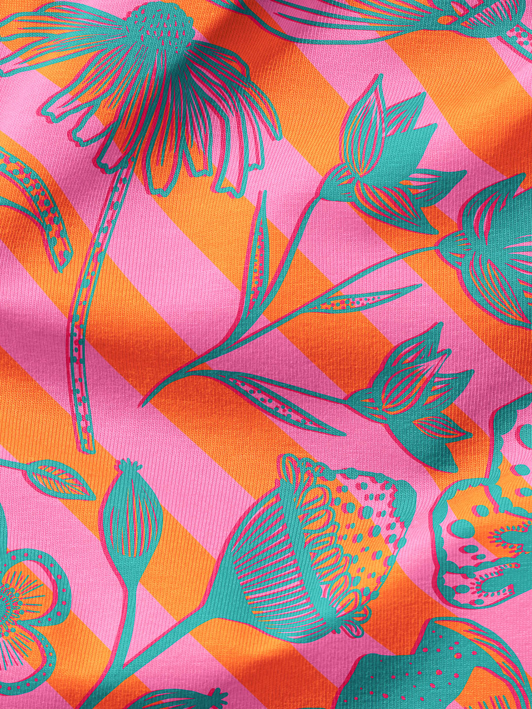 J&amp;J Bio Kuschelsweat Big Bouquet orange