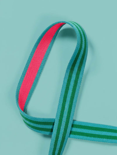 J&J Gurtband Premium 25mm Doubleface türkis grün