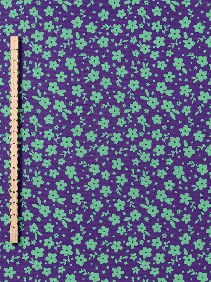 J&amp;J Bio Jersey Petite Fleurs lila