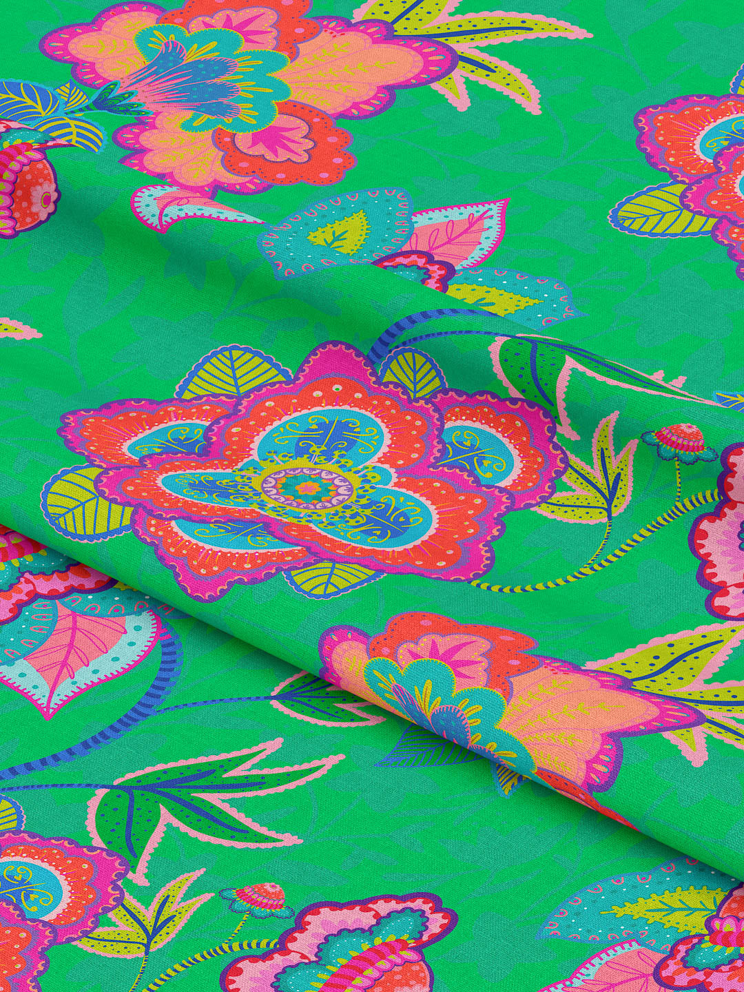 J&J Bio Canvas Fabulous Flowers grün