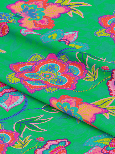 J&J Bio Canvas Fabulous Flowers grün