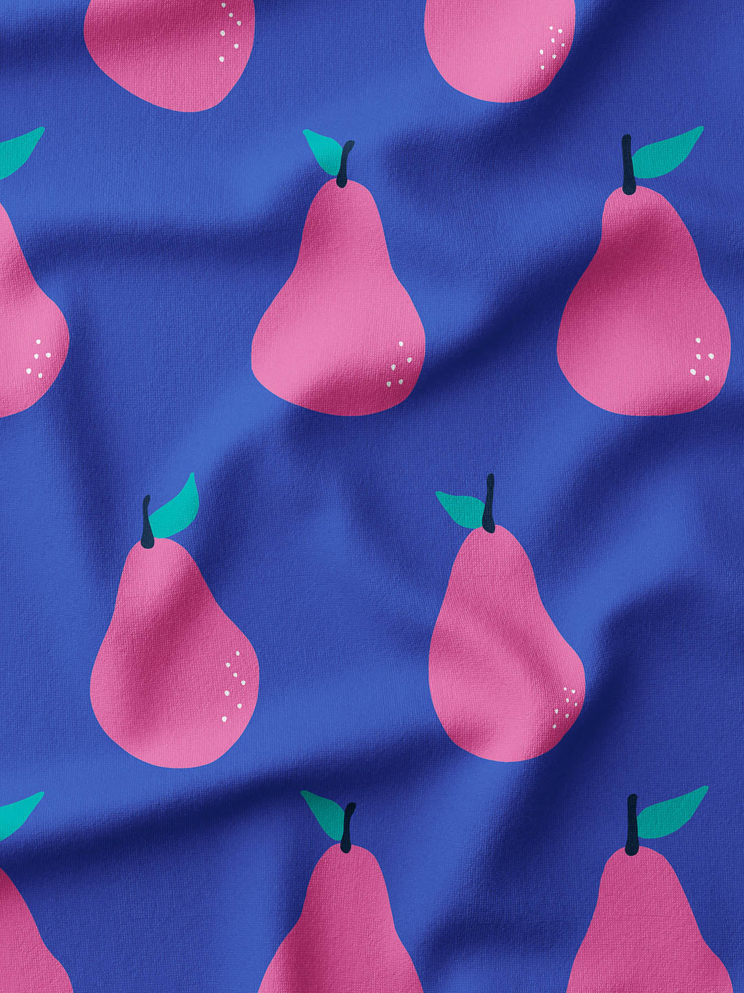 J&J Bio French Terry Just Pears blau