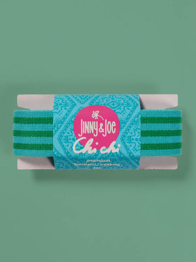 J&J Gurtband Premium 38mm Doubleface türkis grün