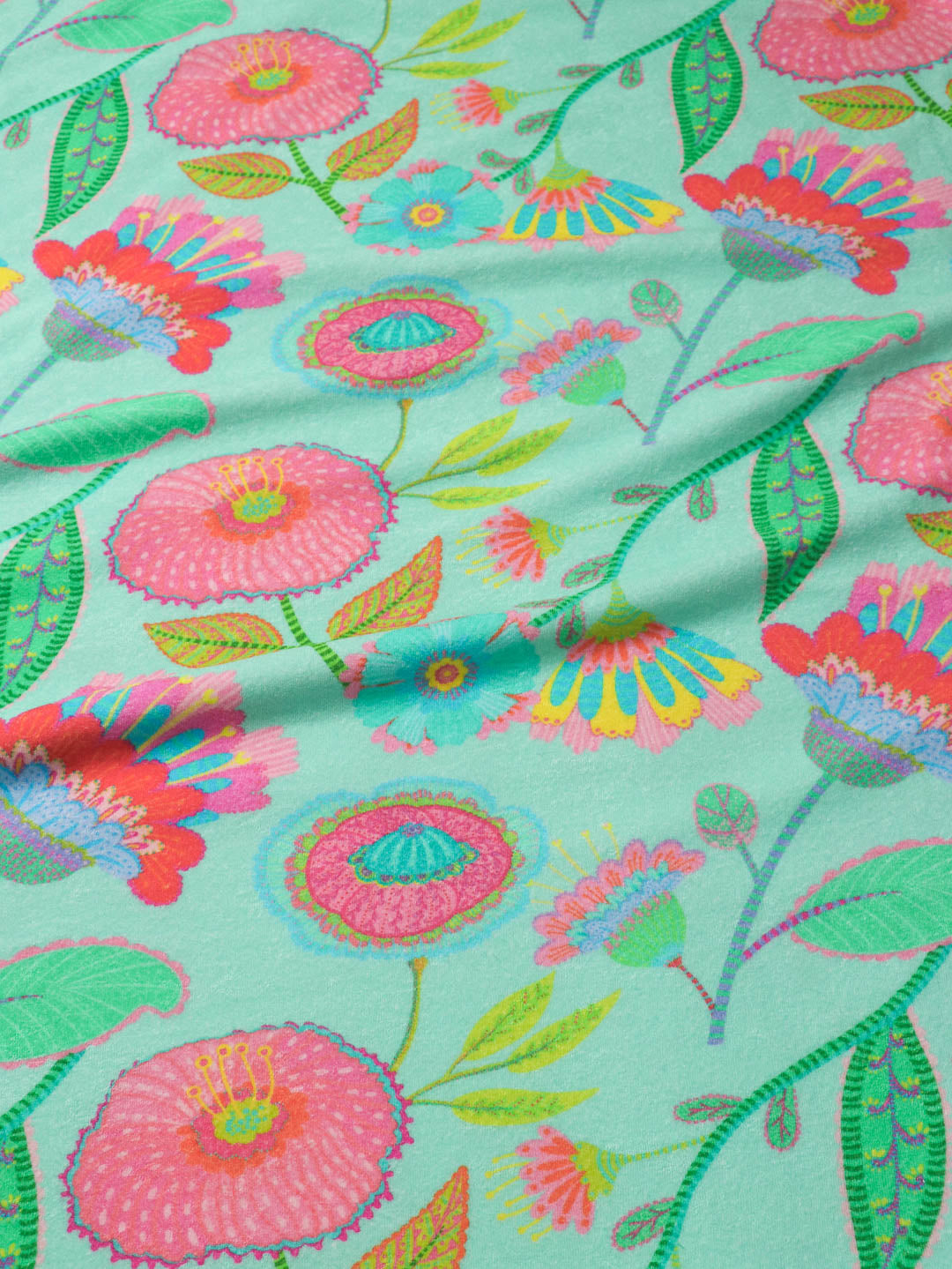 J&J Bio Frottee Paradise Petals aqua