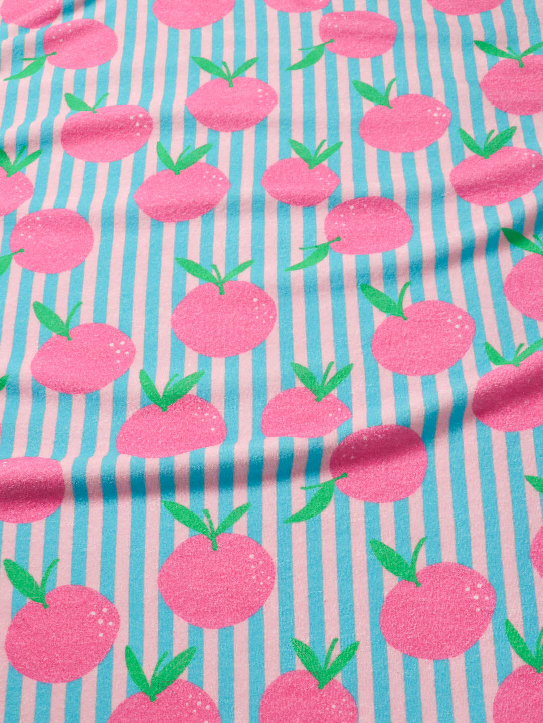 J&J Bio Frottee Stripez'n Tangerines helltürkis