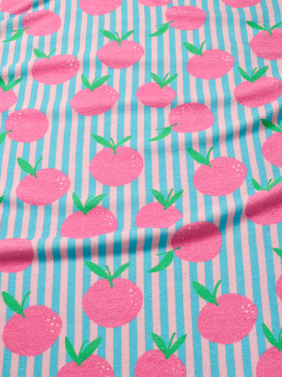 J&J Bio Frottee Stripez'n Tangerines helltürkis