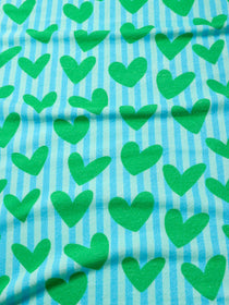 J&J Bio Frottee Mein Herz helltürkis