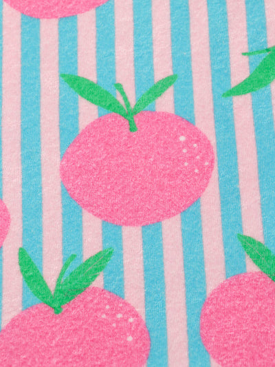 J&J Bio Frottee Stripez'n Tangerines helltürkis