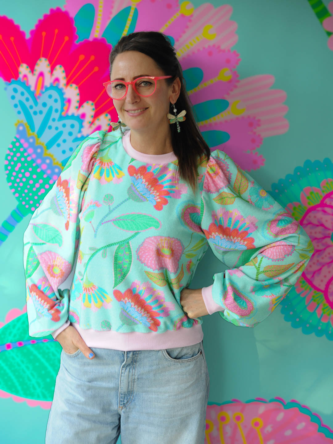 J&J Bio Frottee Paradise Petals aqua