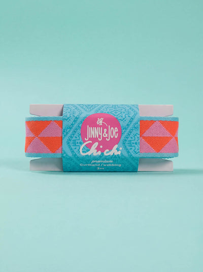 J&J Gurtband Premium 38mm Tria rosa orange