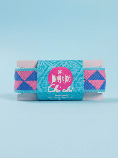 J&J Gurtband Premium 38mm Doubleface Tria royal rosa