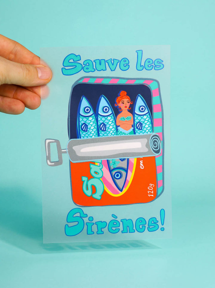J&amp;J Bügelbild XL - Sauve les Sirenes