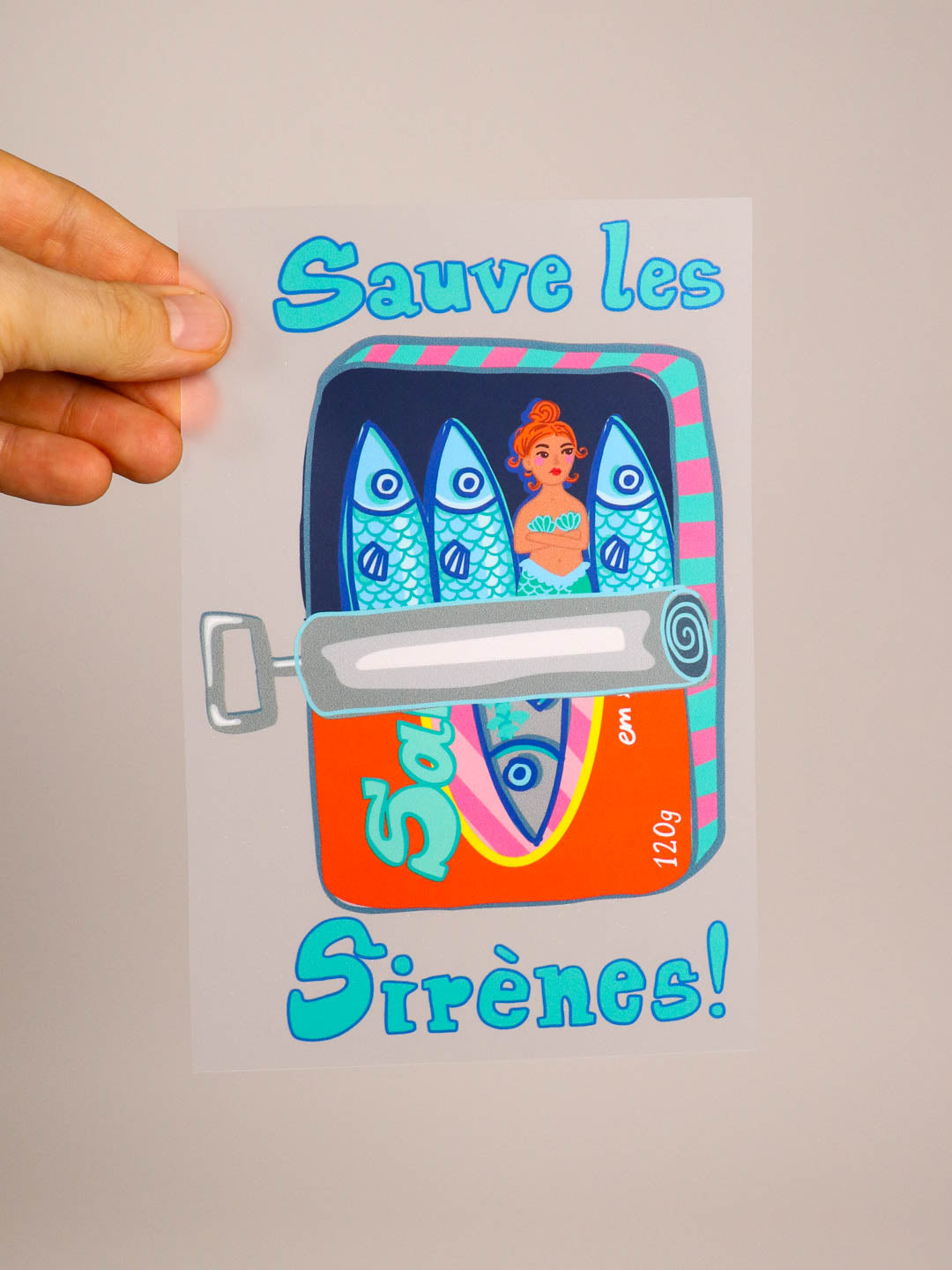 J&amp;J Bügelbild XL - Sauve les Sirenes