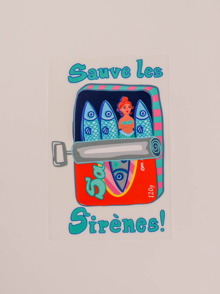 J&amp;J Bügelbild XL - Sauve les Sirenes